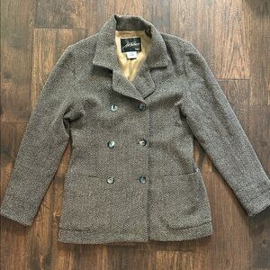 Vintage Tweed Jacket Double Breasted Wool